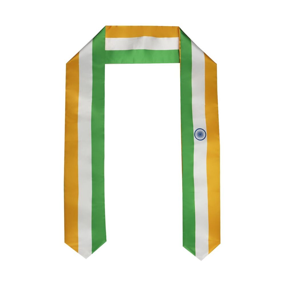 6745 India Flag Graduation Stole Sash for Study Aboard International